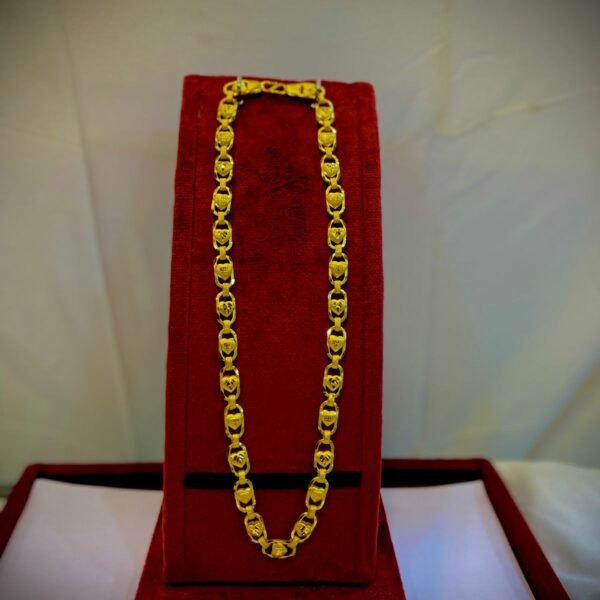 The 'Lucky Heart Link' Chain (1 Gram Gold Plated)